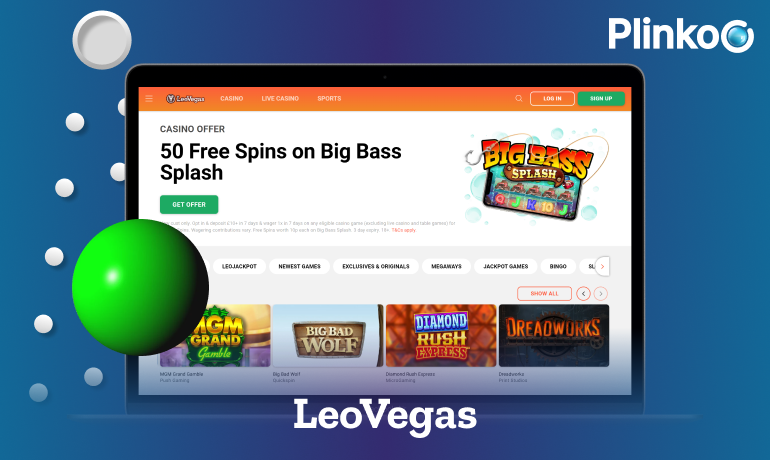 Play Plinko at LeoVegas Casino for real money