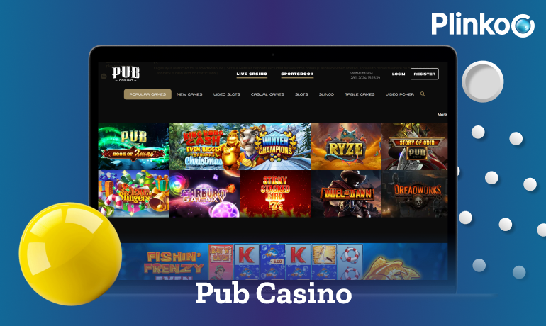 Play Plinko at Pub Casino for real money