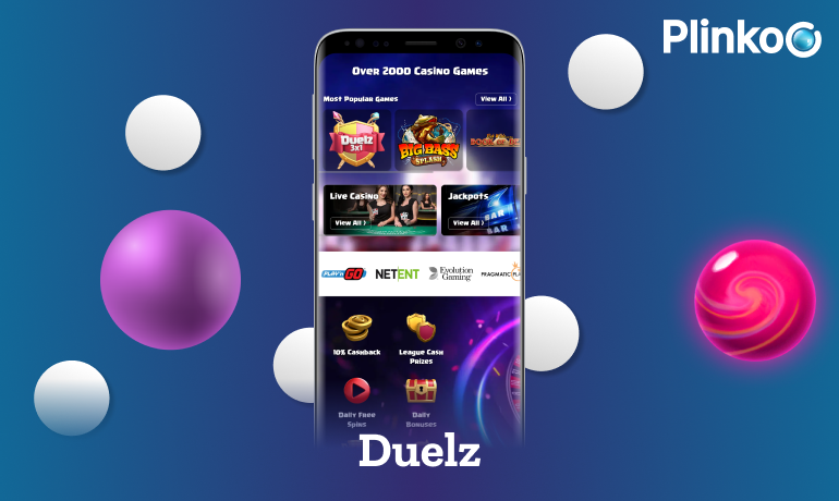 Duelz Casino app to play Plinko