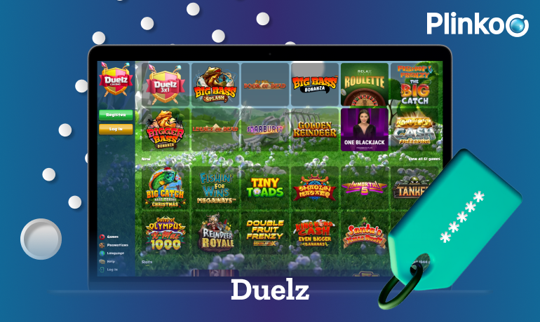 Duelz Casino promo code for playing Plinko