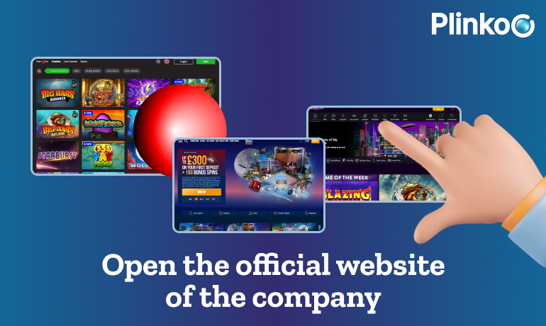 Visit the casino's website to play Plinko