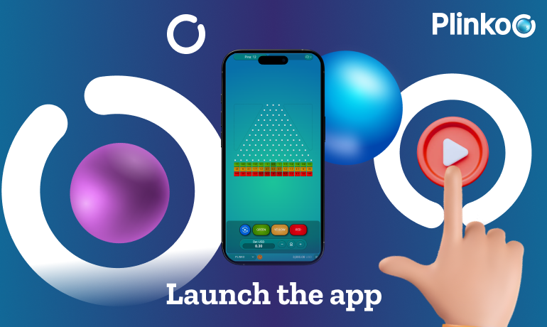 Open the Plinko app for iOS and start playing