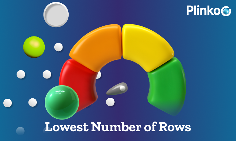 Lowest number of rows in a Plinko game