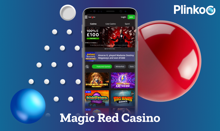 Magic Red Casino app to play Plinko