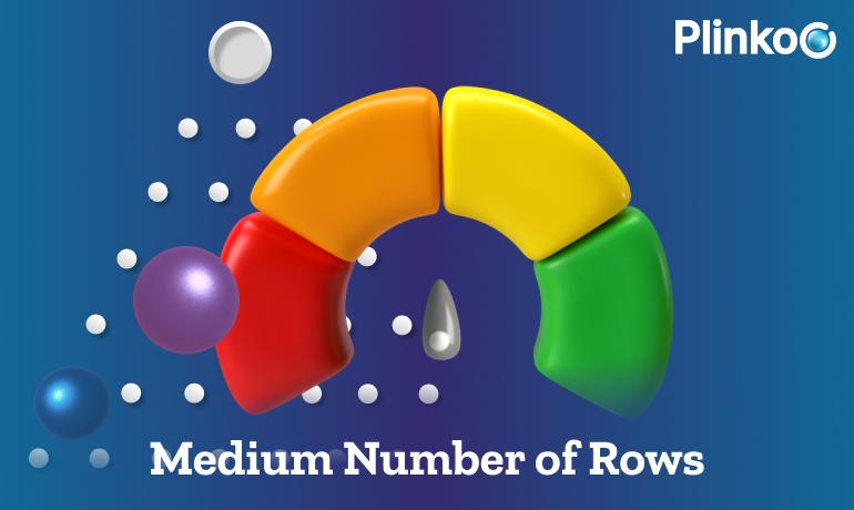 Medium number of rows in a Plinko game